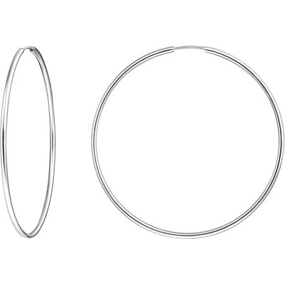 Paar Creolen THOMAS SABO "groß", silber (silberfarben), Ohrringe, Damen, 60mm, Silber 925 (recycelt)