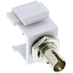 INLINE LWL Keystone Snap-in Kupplung, Simplex ST/ST, multimode, Keramik-Hülse