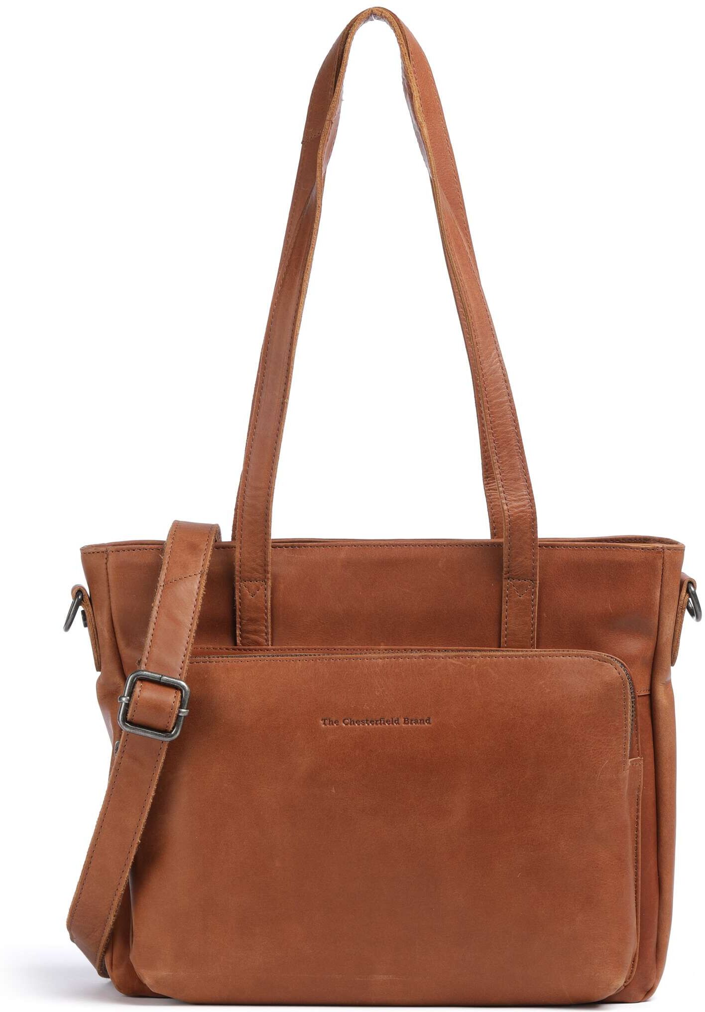 The Chesterfield Brand Wax Pull Up Cow Alicante Shopper, braun