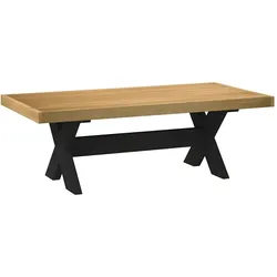 vidaXL Couchtisch NOAIN X-förmige Beine 120x60x40 cm Massivholz Kiefer