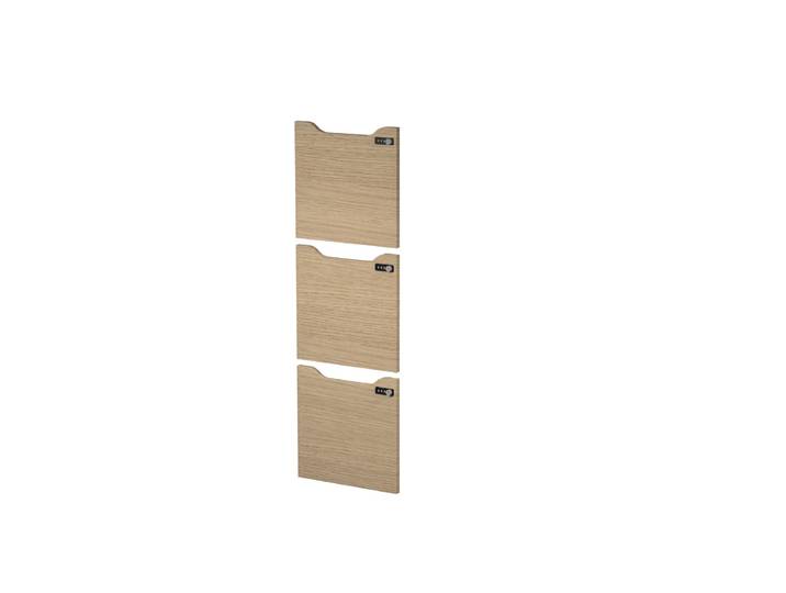 Portes serrure à code pour casier de bureau individuel Flex'Office 3 cases - Chêne
