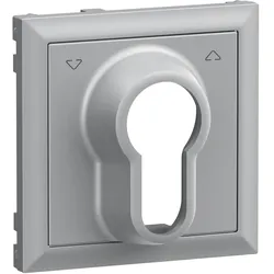 Legrand 765234 SEANO Abdeckung Jalousietaster mit DIN-Halbzylinder Al