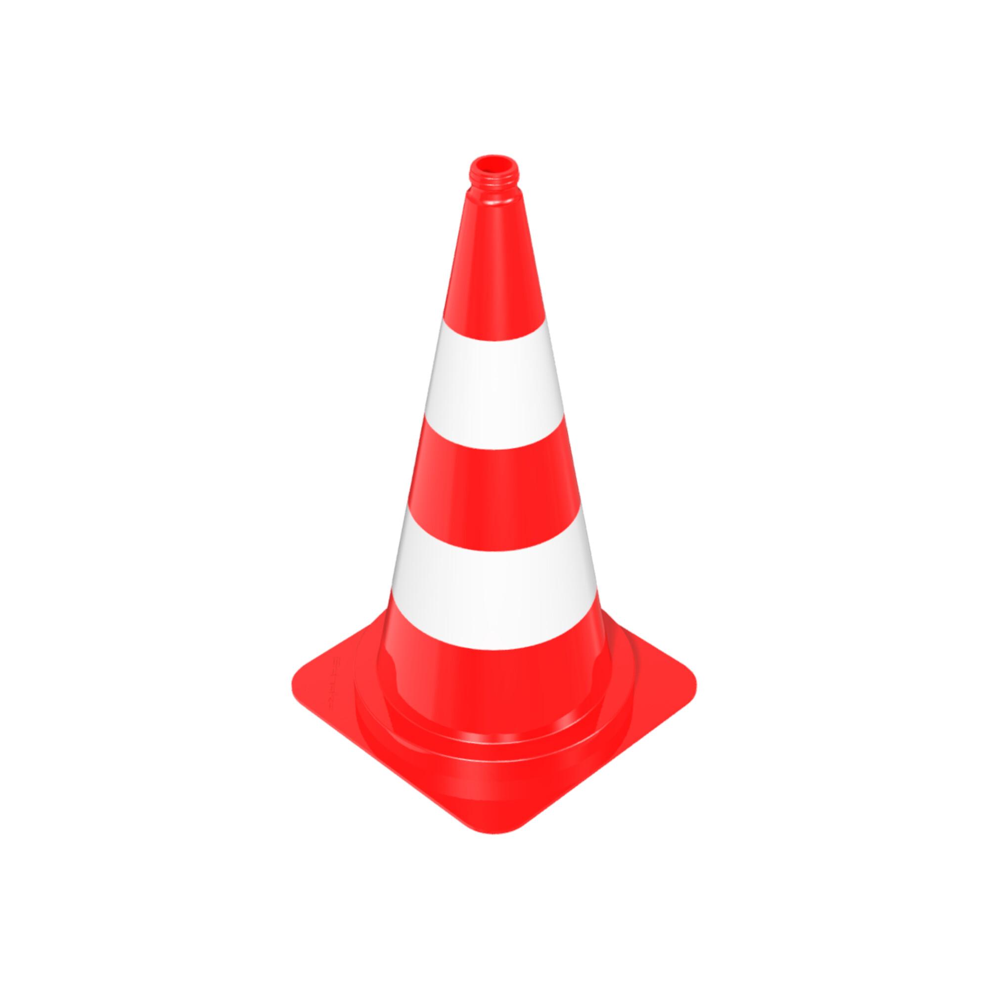 Schake Leitkegel tagesleuchtend, rot / weiß, Höhe: 750 mm (3L750)