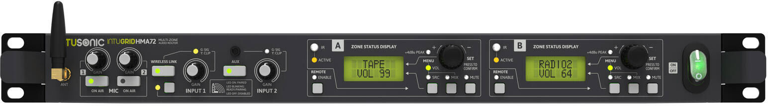 Intusonic Hma72 2-Zonen Audio Router