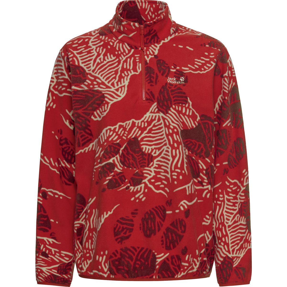 Jack Wolfskin PAW ERA 100 Print Half Zip W paw siren red (T0518) S A65983_T0518_A06