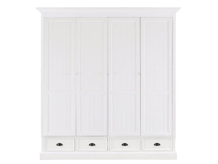Armoire 4 portes 4 tiroirs blanc L150