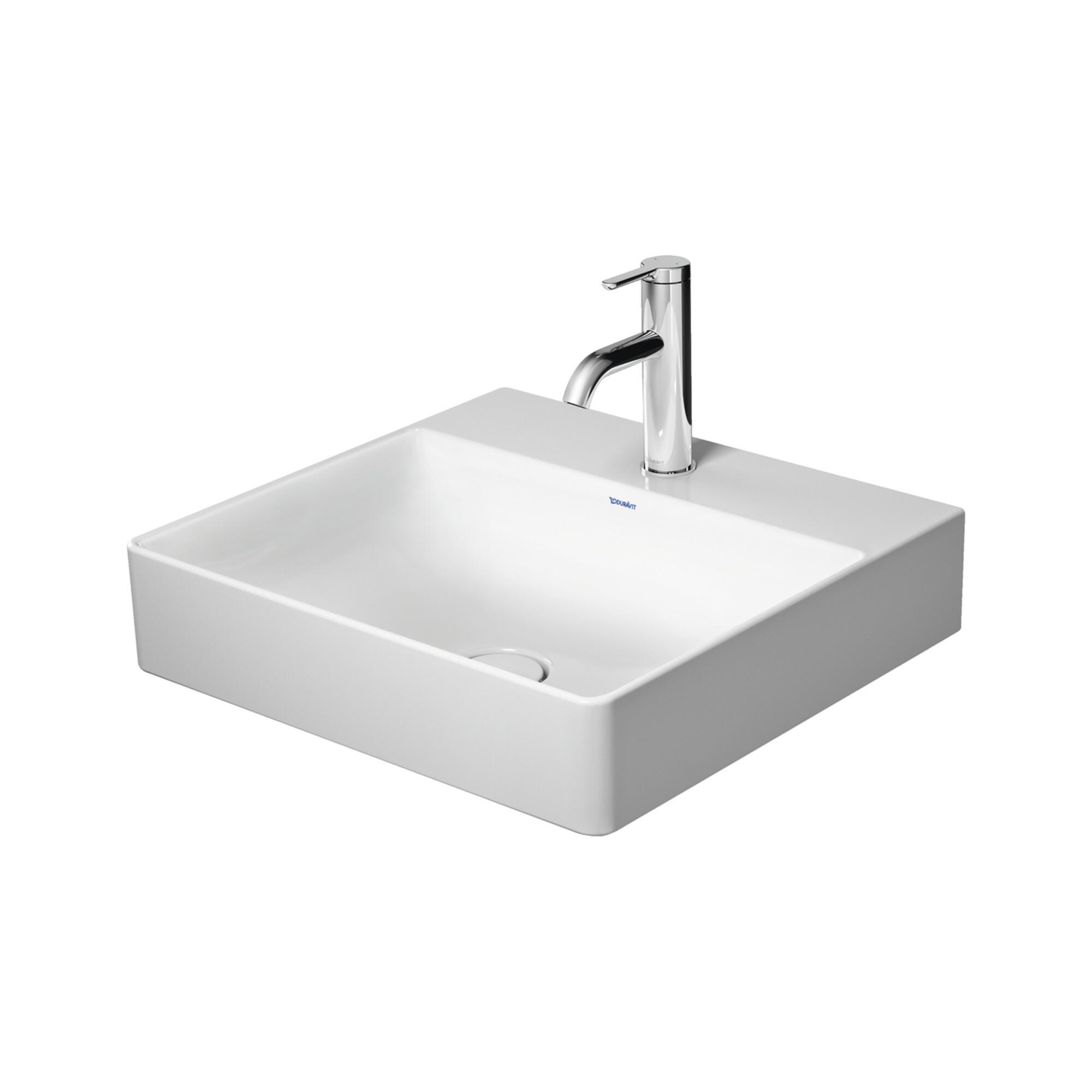 Duravit Möbelwaschtisch geschliffen DuraSquare 50x47cm, o. ÜL, m HLB, o. Hahnloch, weiß (2353500079)