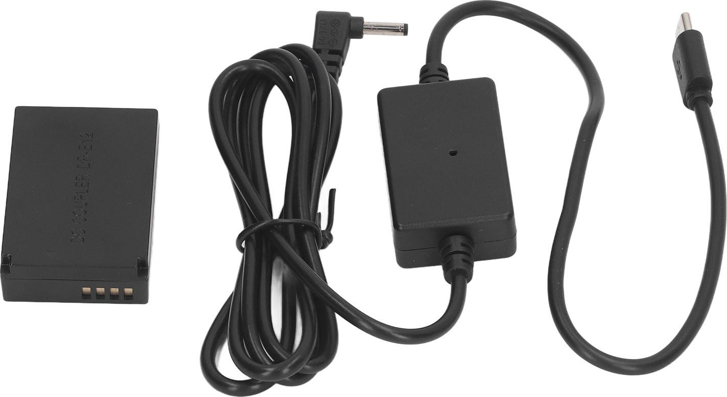 Gistuch LP-E12 Dummy-accu met DR-DC adapter voor digitale camera's zoals Canon M50, M200 Mark II, M100, M10 en M2