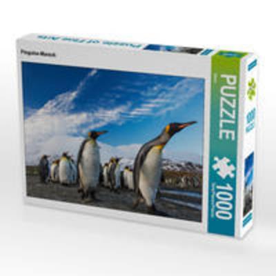 CALVENDO Puzzle Pinguine-Marsch | 1000 Teile Lege-Größe 64x48cm Foto-Puzzle für glückliche Stunden