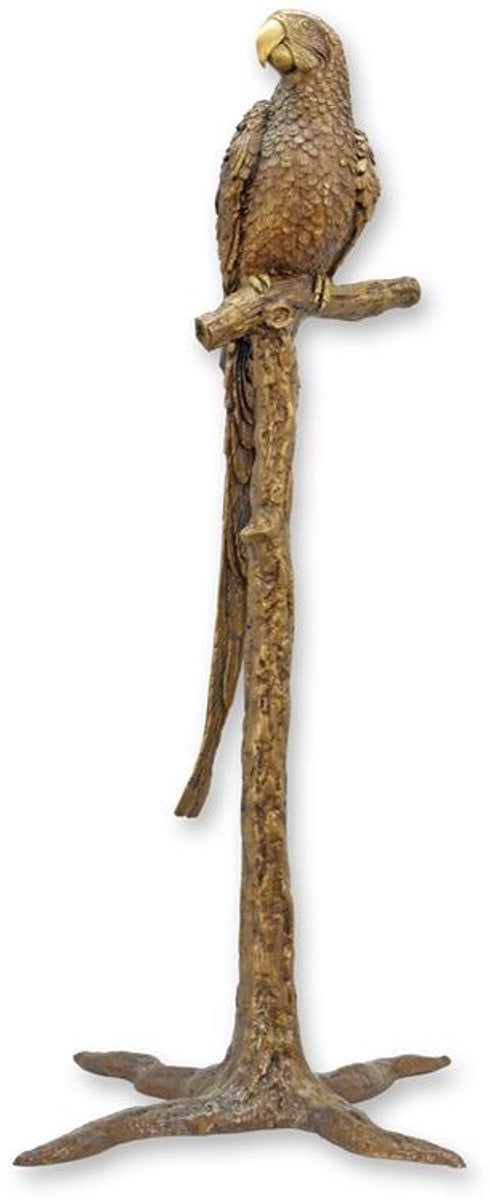Bronzen sculptuur van een papegaai, Hoogte: 75 cm