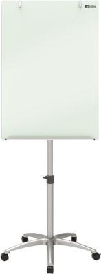 Glas-Flipchart Nobo Diamond, fahrbar, magnetisch, Arbeitsfläche aus Sicherheitsglas, 700 x 1000 mm