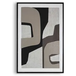 Reliefbild ABSTRAKTION (BHT 78x118x3,80 cm) - schwarz - BHT 78x118x3,80 cm