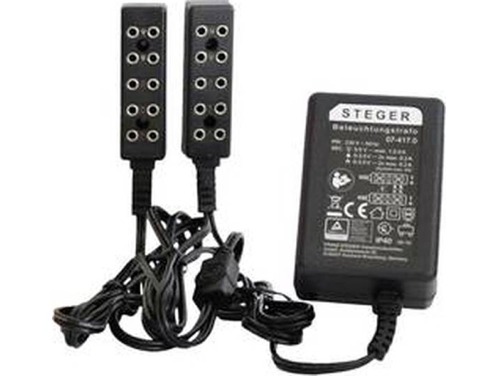 Kahlert Licht 60976 Verlichtingstransformator 230 V Met stroomverdeler
