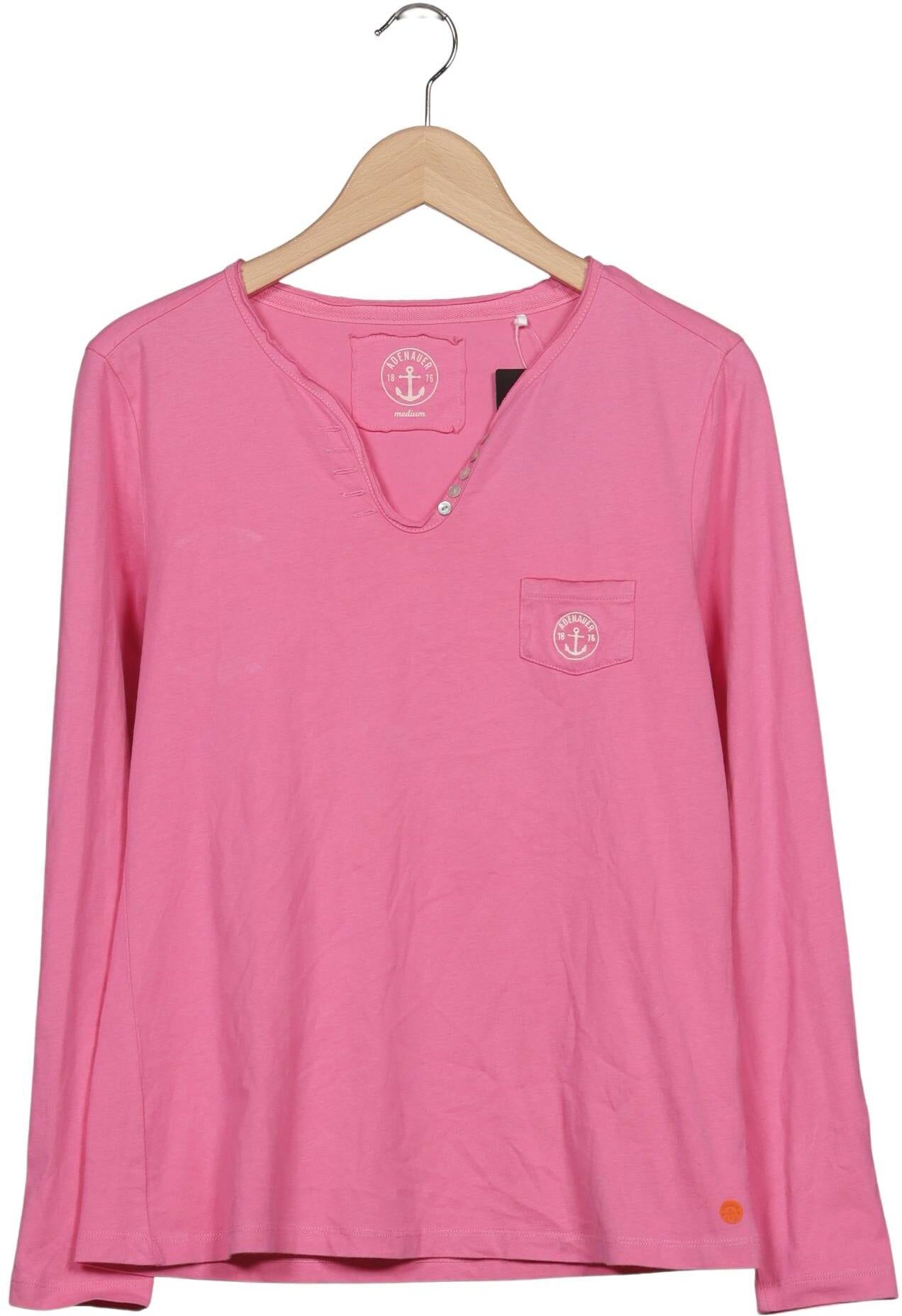 Adenauer & Co Damen Langarmshirt, Pink, Gr. M, Baumwolle - Second Hand
