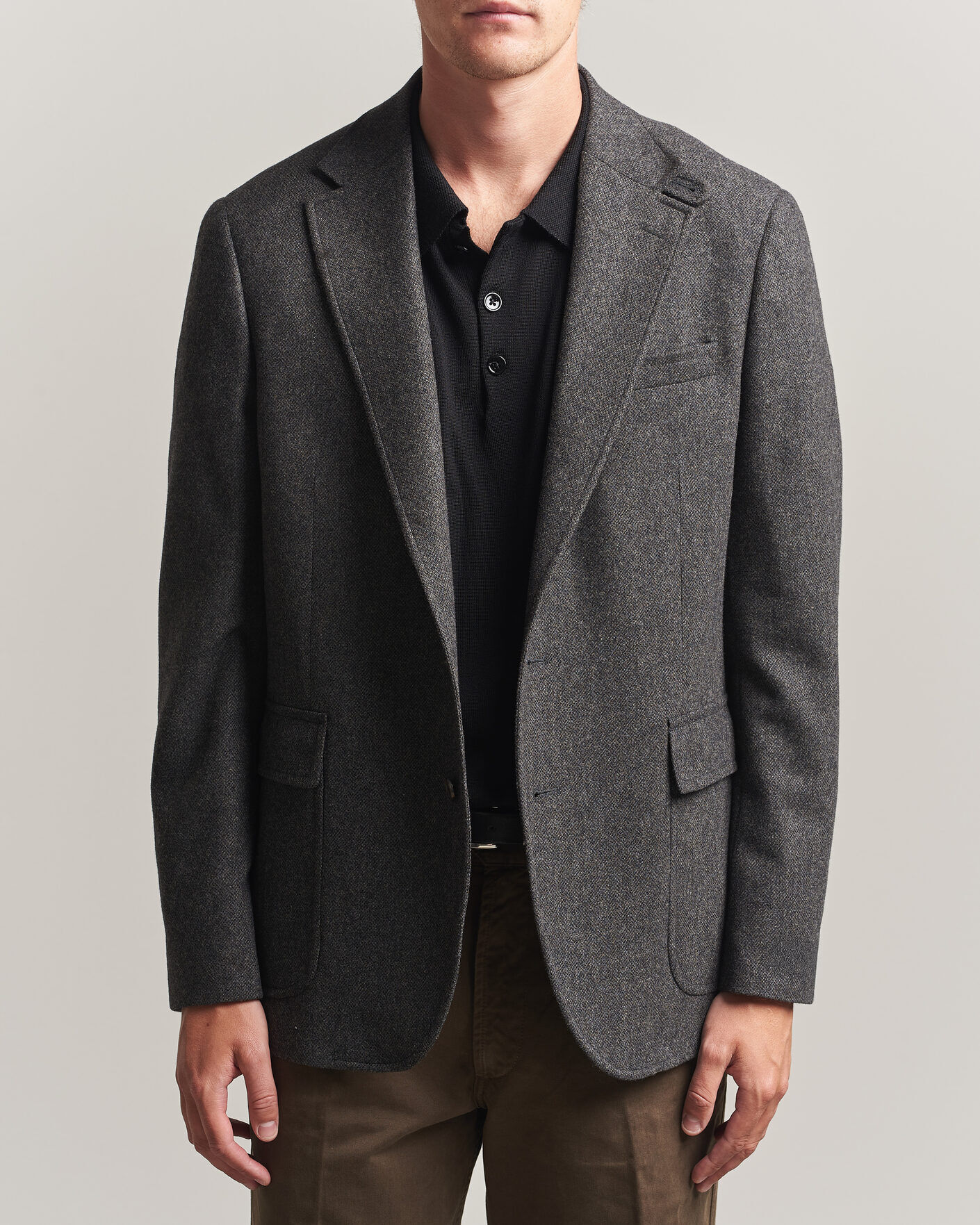 Polo Ralph Lauren Tonal Broken Twill Sportcoat Charcoal men EU52 Grå