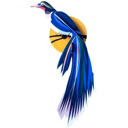 WANDDEKO Azurflügel-Vogel 18/7 cm
