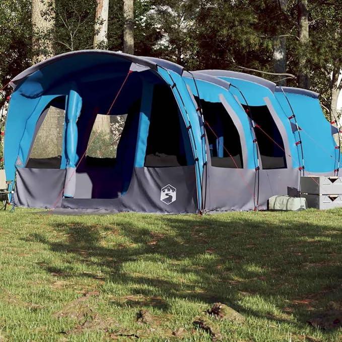 Tunnel-Familienzelt 8 Personen Familienzelt Eingang Campingzelt Groß Geräumig Wasserdicht Ideal für Campen & Festival Wasserdicht