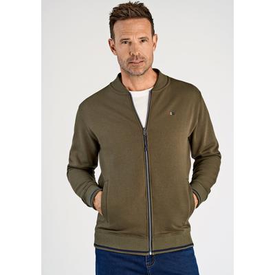 Cardigan BISON "Cardigan Comfort Fit", Herren, Gr. XXL, grün (army), Obermaterial: 60% Baumwolle, 40% Polyester, Strickjacken