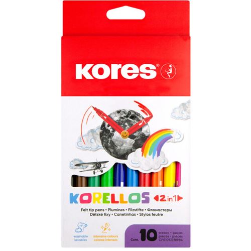 Kores Korello Filzstifte farbsortiert, 10 St.