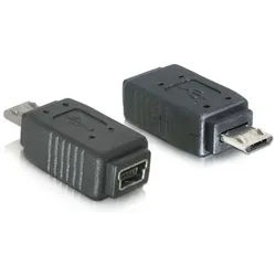 DELOCK Adapter USB micro-B Stecker zu mini USB 5pin Buchse