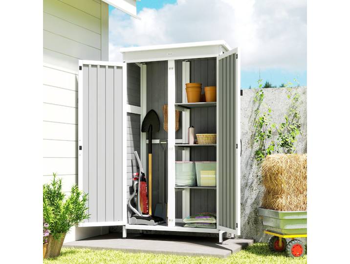 Outsunny Armoire Extérieur Bois 3 Étagères Amovibles