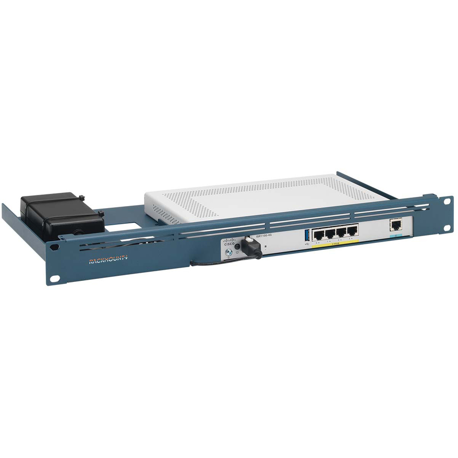 RACKMOUNT.IT Cisrack RM-CI-T11 1U Rackmount Rack-Montagekit für LAN-Schalter, Patchfeld - 482,60 mm Rack Width - Metallic-Blau