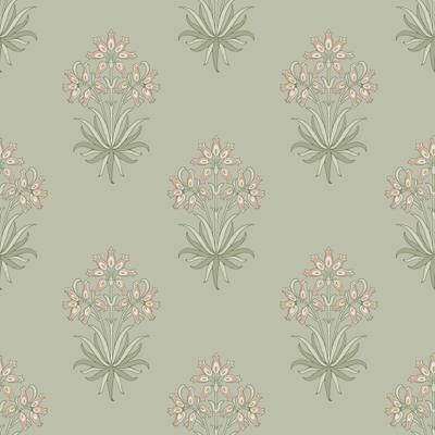 William Morris at Home Hyacinth Flower Peony & Sage Wallpaper - N/A