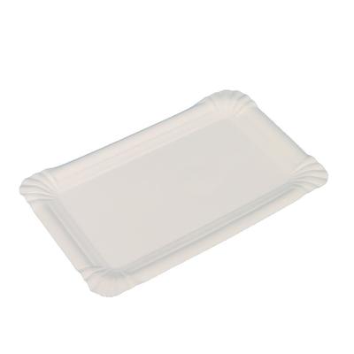 3000 Pappteller eckig 9x15cm weiß Bio Frischfaser