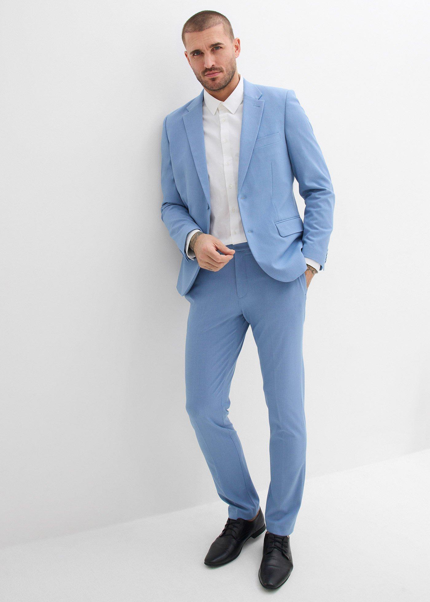 bonprix Super Stretch-Anzug (2tlg. Set) Slim Fit, blau, Gr.50, Klassisch, modern, selbstbewusst - dieser Anzug in schmaler Passform bringt seine Silhouette stilvoll auf den Punkt