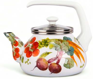 STP Goods 2.3 Qt Veggie Galore Enamel Kettle - 2.3Qt