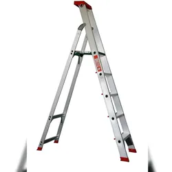 Stehleiter 5 Stufen Profi 203x58x16cm Alu SZAGATO 5 Stufen Leiter Alu Stehleiter 5-stufig Bockleiter 5 Stufen Haushaltsleiter 5 Stufen Alu-Stehleiter