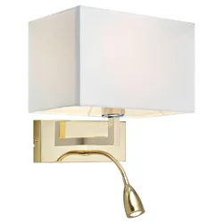 Wandleuchte Savoy Messingfarben max. 60 Watt Wandlampe