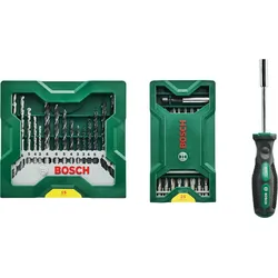 BOSCH Bohrer- und Bit-Set 25+15+1 Mini-X-Line Sets plus Griff 41-teilig