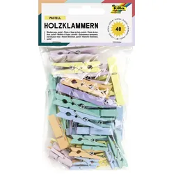 folia Holzklammern mehrfarbig
