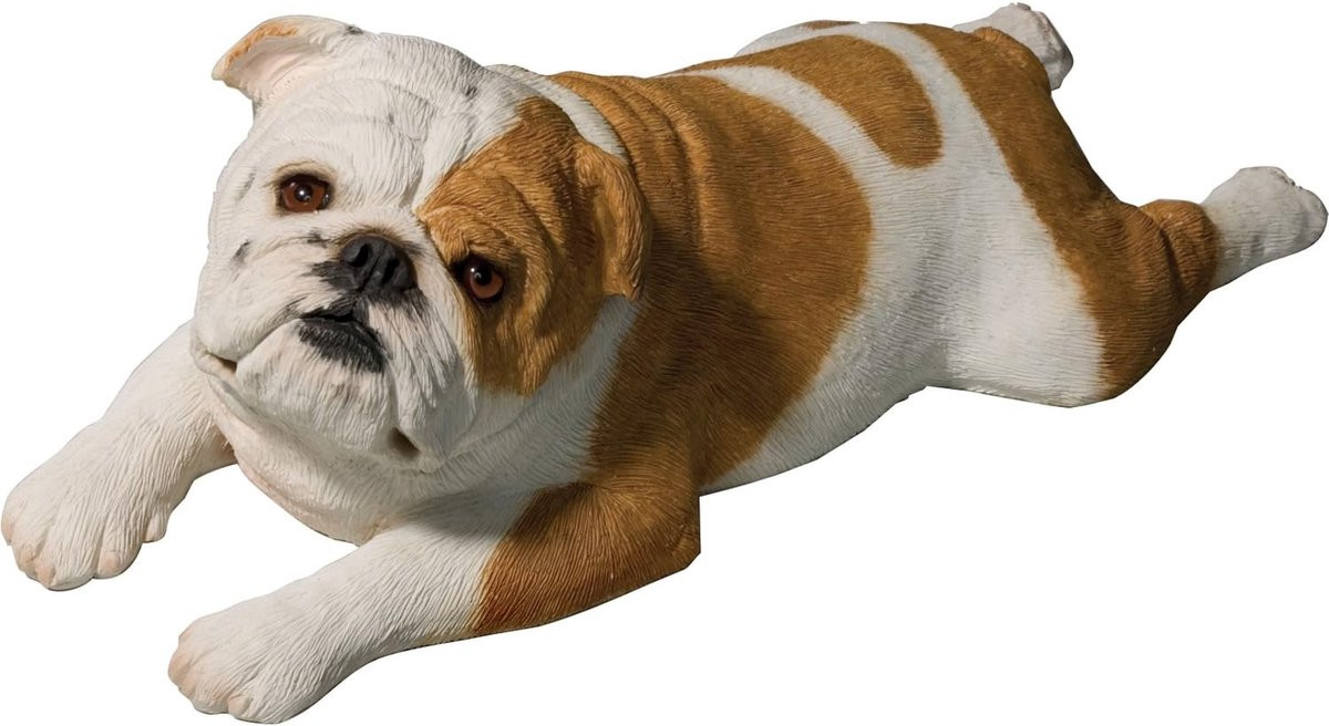 Bruin Bulldog Beeld - Hond Sculptuur voor Woondecoratie