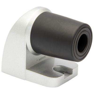 Wagner Bodentürstopper HOOK EH 5000, Zinkdruckguss, 60 x 35 x 50 mm, zum Schrauben, für schwere Türen, alusilber/schwarz