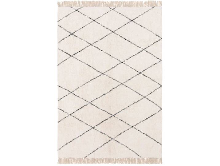 Tapis en coton lavable crème 160x230