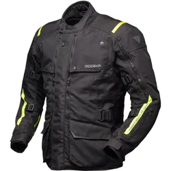 Modeka Varus Motorradjacke - schwarz-gelb - 4XL