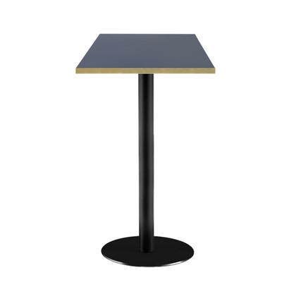 RestooTab - Stehtisch Rome 50x50cm blu fes fenix kanten messingfarben