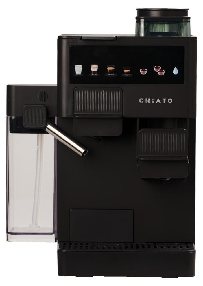 CHiATO coffeePLAY 5-in-1 Kaffeemaschine mit Mahlwerk und Milchsystem - Schwarz