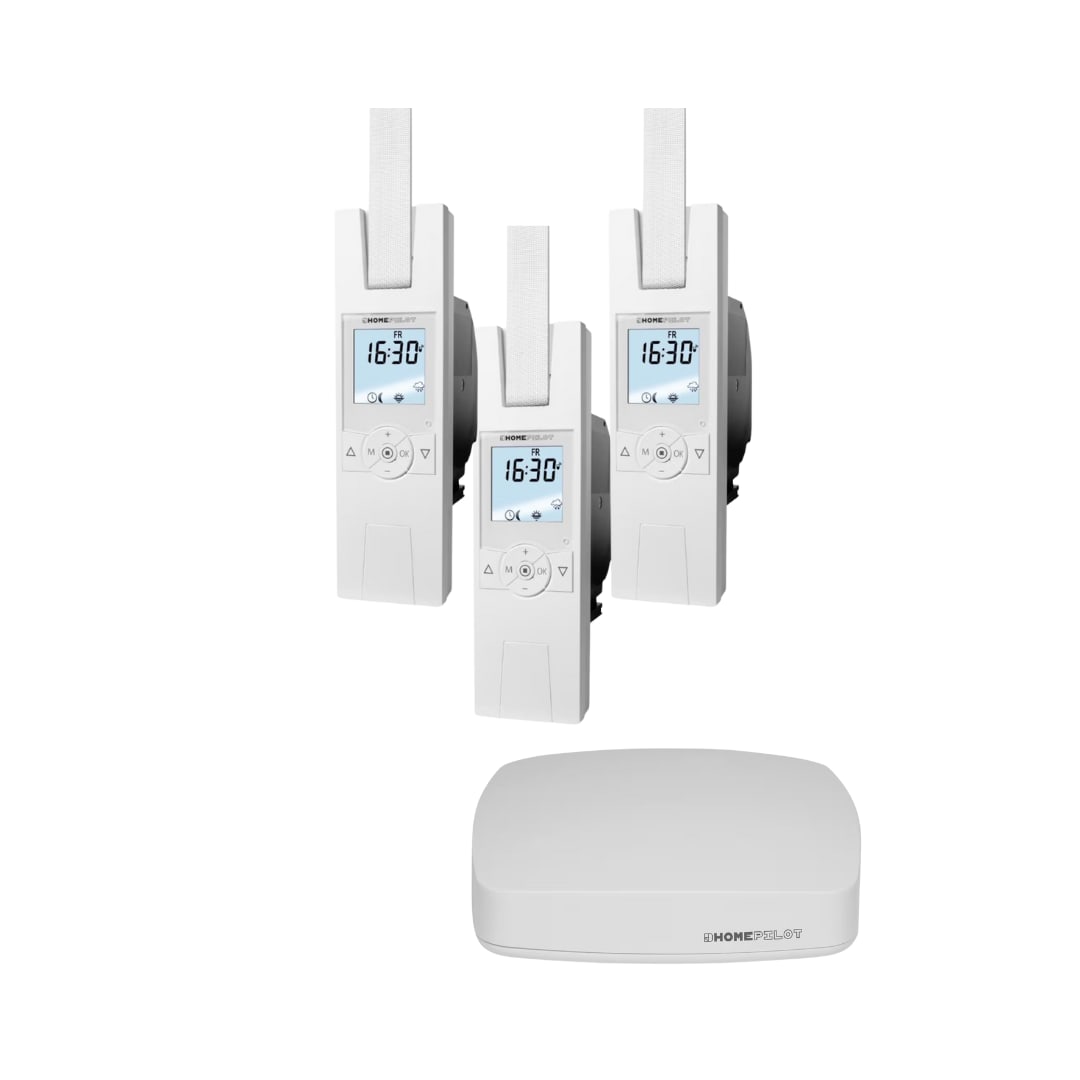 Homepilot Starter Set Smarte Beschattung . 3 Gurtwickler RolloTron Premium smart