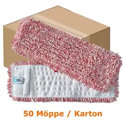 Wischmop MopKnight Tritex Mop rot 40 cm Karton 50 Stück, ein wahrer Allrounder, einzigartige Gewebemischung