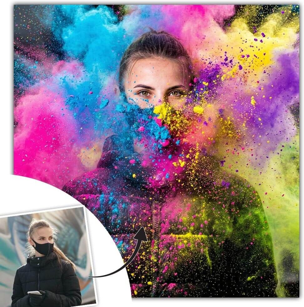 Ocadeau Tableau photo explosion de couleurs