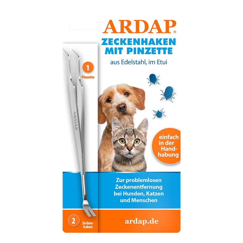 ARDAP CARE GmbH Ardap Zeckenhaken Mit Pinzette Aus Edelstahl 17265139