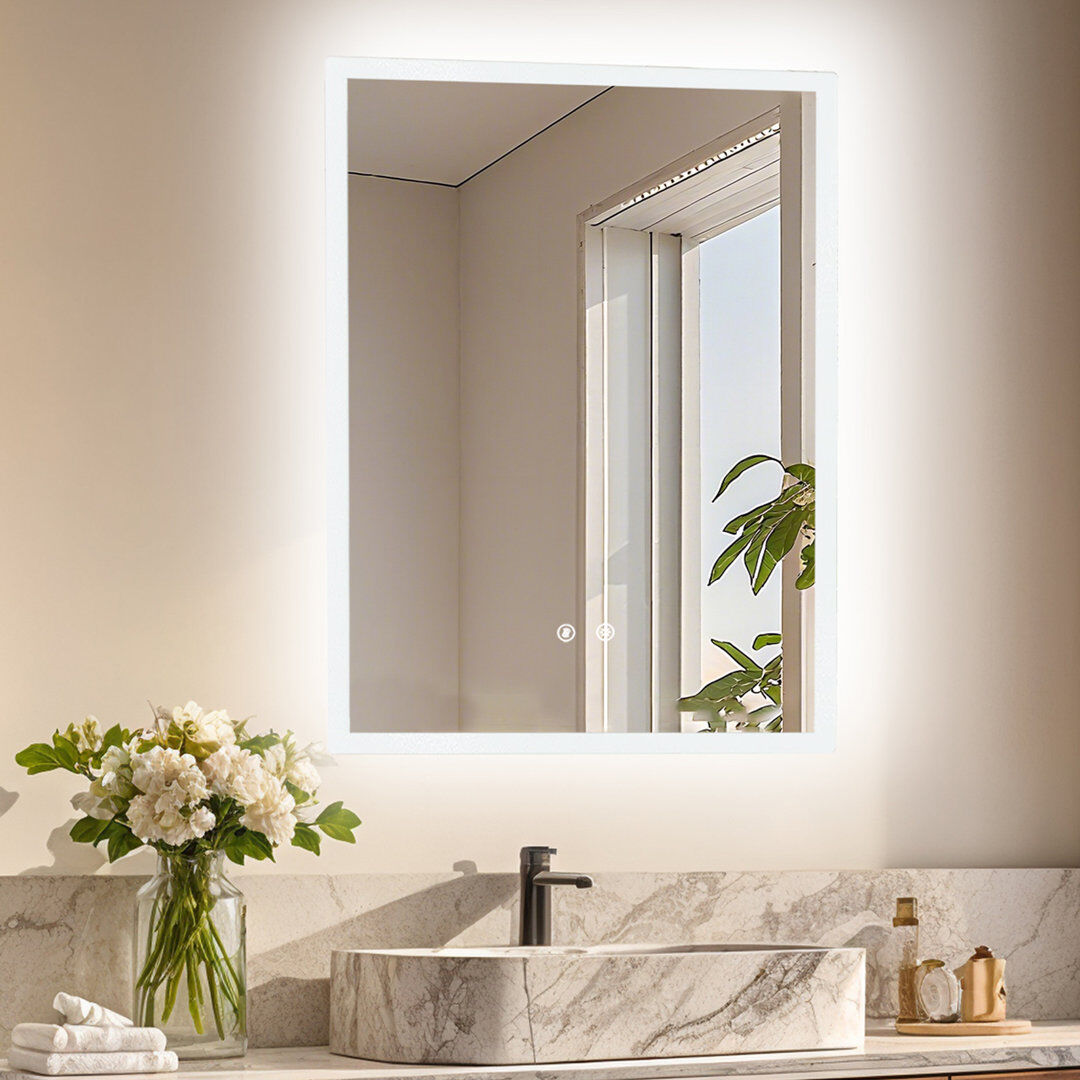Metro Backlit Led Wall Mirror 70 cm H x 50 cm W
