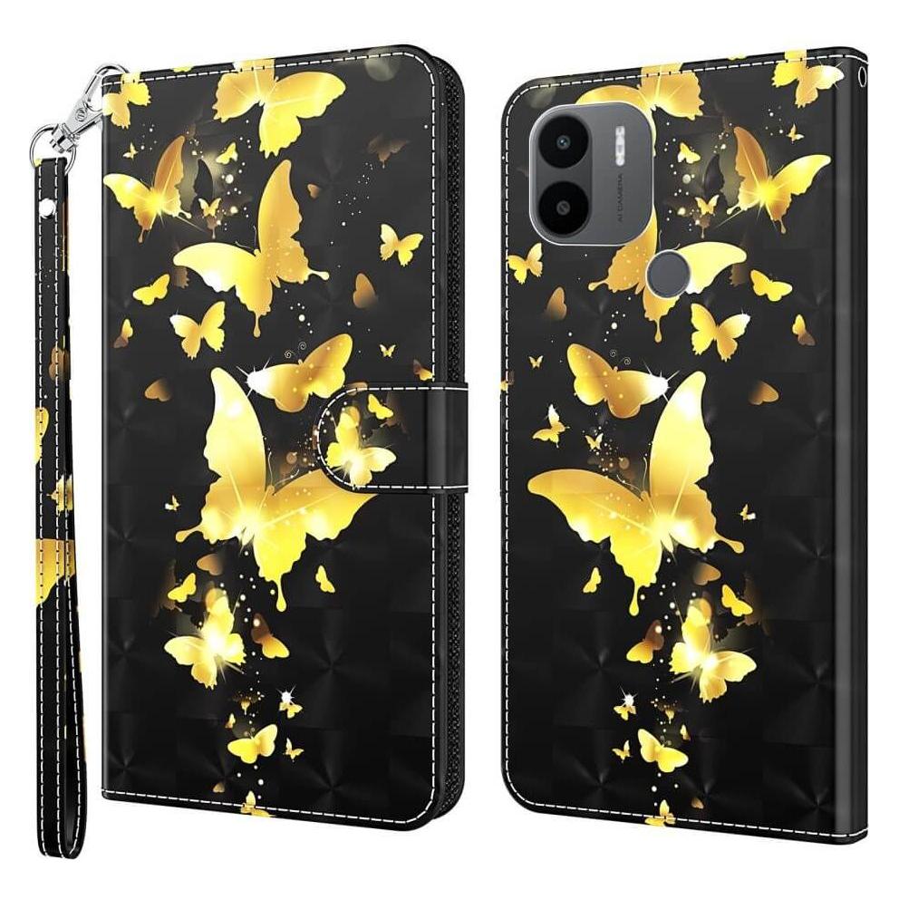 Cover-Discount Xiaomi Redmi A2 / A1 - Etui Glitzer Effekt Schmetterling gold (Xiaomi Redmi A1, Xiaomi Redmi A2) (660114729A)
