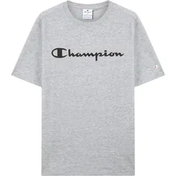CHAMPION T-Shirt für Herren mit Script-Logo Hellgrau - M