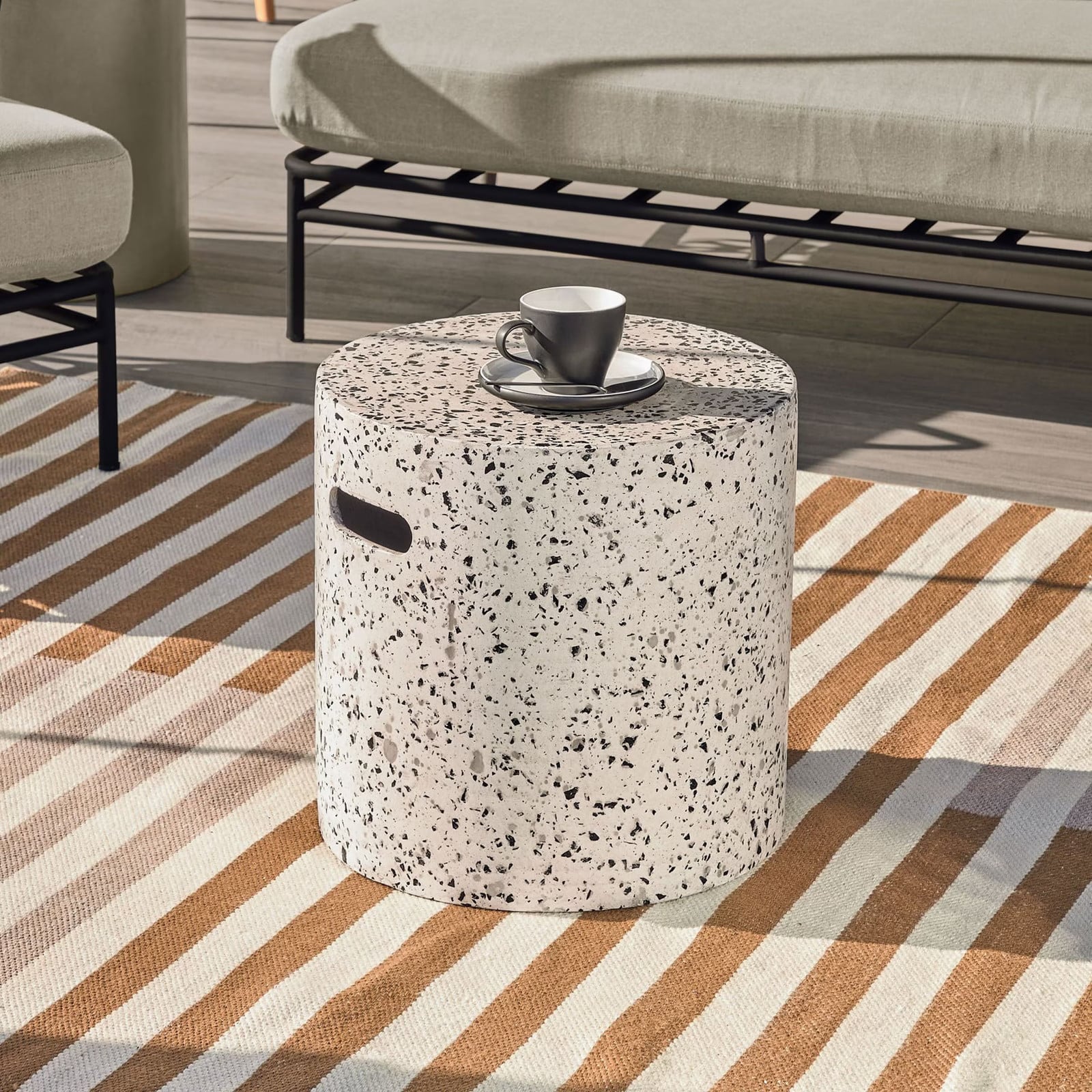 Kave Home Bijzettafel Jenell - Wit - Rond - Diameter: 35 cm