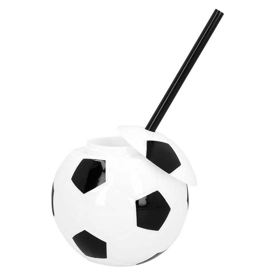 Boland Fussballbecher mit Strohhalm 450 ml (1 Stk.) (8712026625236)