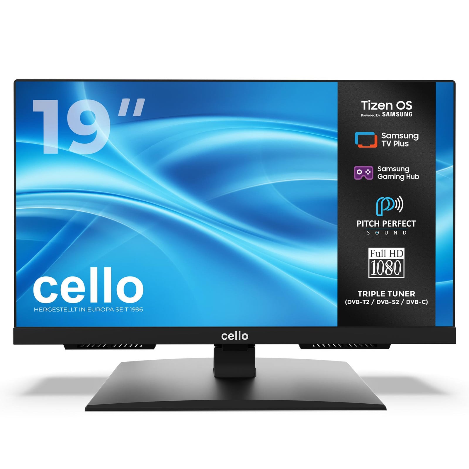 Samsung Cello 19-inch LED Smart TV met Tizen besturingssysteem, triple tuner, Bluetooth en Wi-Fi